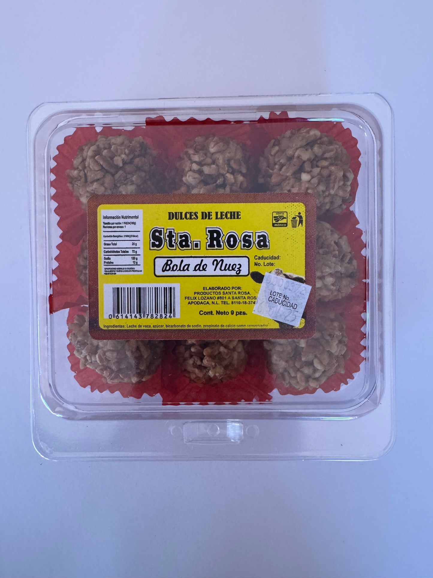 Bolitas de dulce de leche c/nuez - Sta Rosa