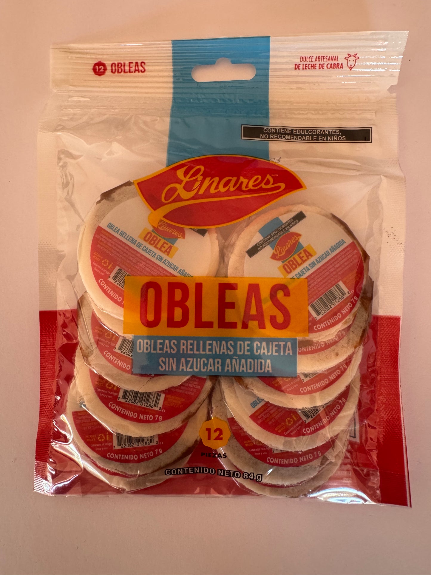 Obleas sin azucar añadida - Linares