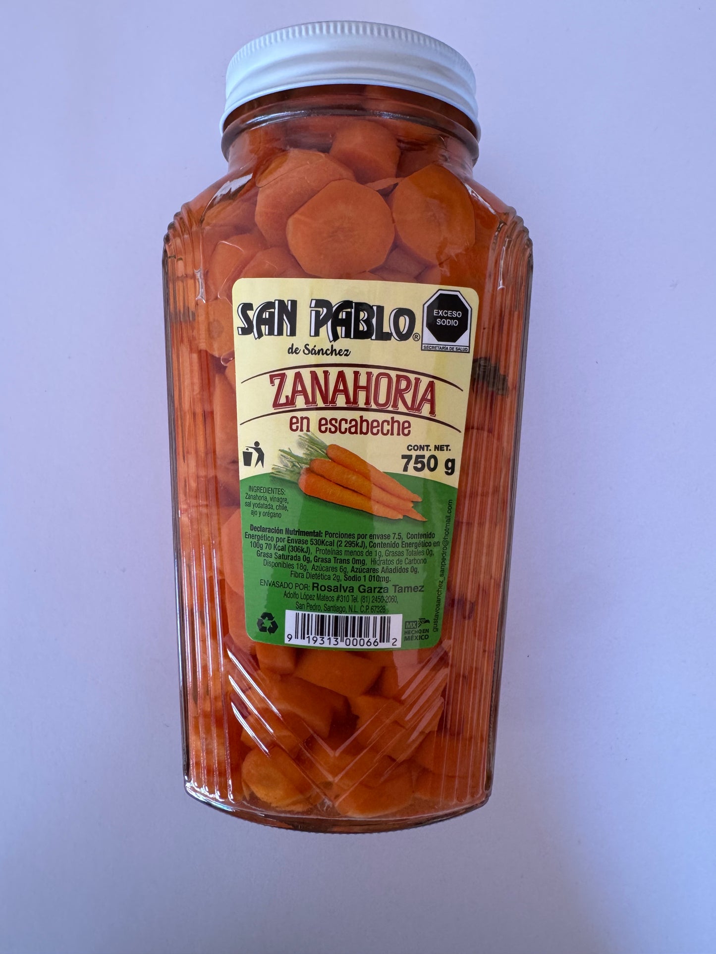 Zanahoria en escabeche - San Pablo
